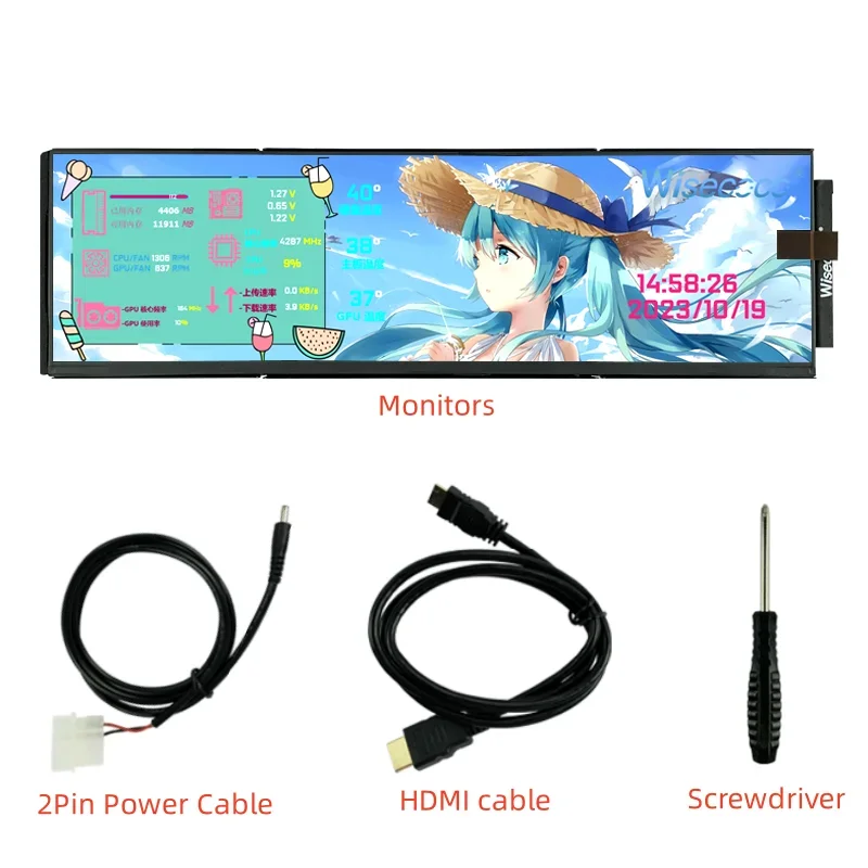 Pc Gaming Y60 - Wisecoco 12,6 calowy monitor przenośny 1920*515