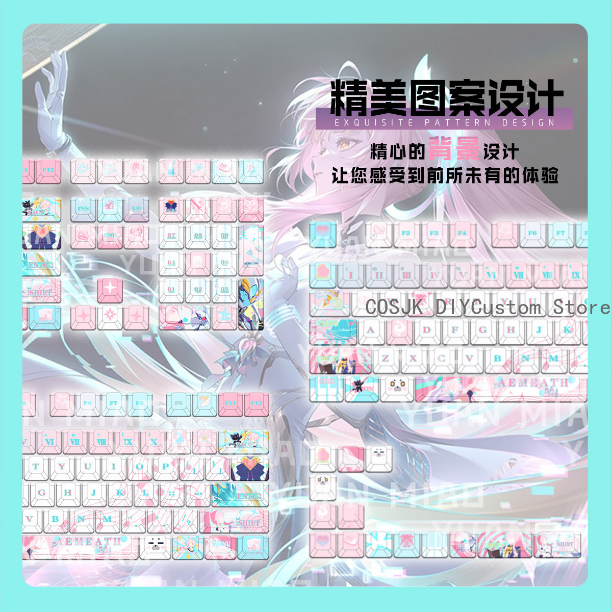 122 Klawisze Anime Wuthering W – Mechanical Keyboard recenzja i cena