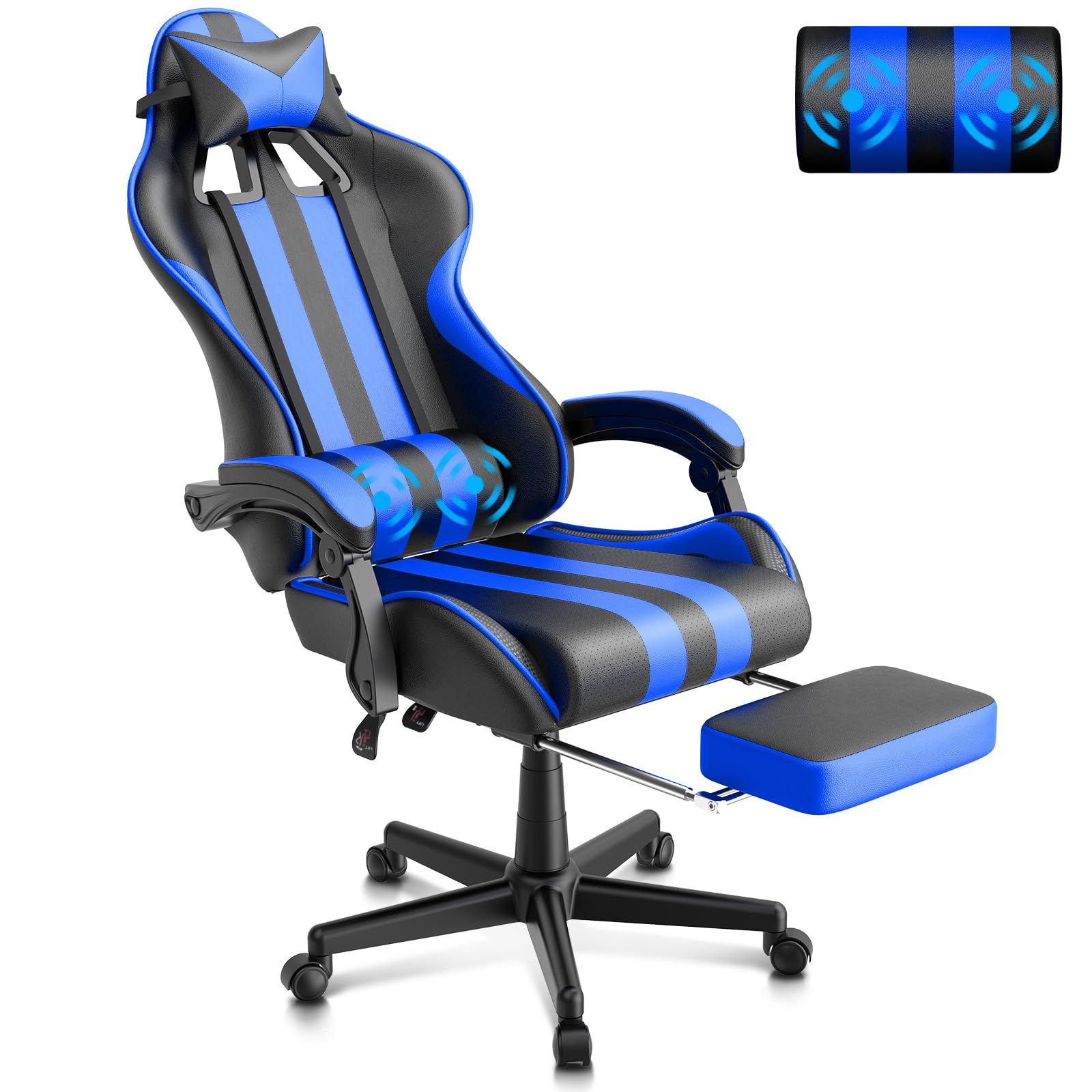 Niebieskie krzesła gamingowe z – Pc Gaming Chair recenzja i cena
